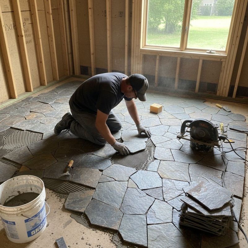 Stone Floor Installation detail
